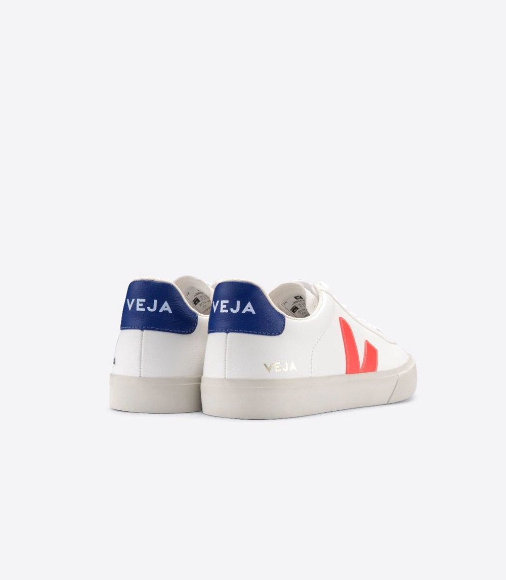 Veja Sneakers Mens - Campo Chromefree - White/Orange - 8672CAREP